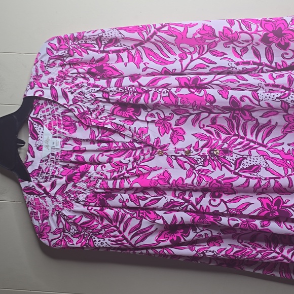 Lilly Pultizer Elsa Silk Top Elderflower Blossom Lil Escape Plan Nwot - Picture 4 of 11